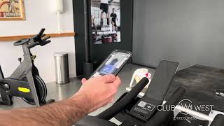 Club West - nieuwe technogym spinningbikes - uitleg koppelen technogym app