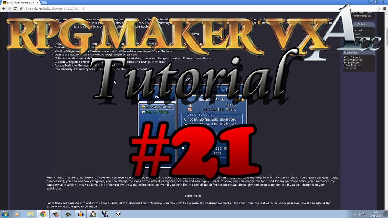 Scripts einbauen + Ankündigung #21 RPG Maker VX Ace Tutorial [German ...