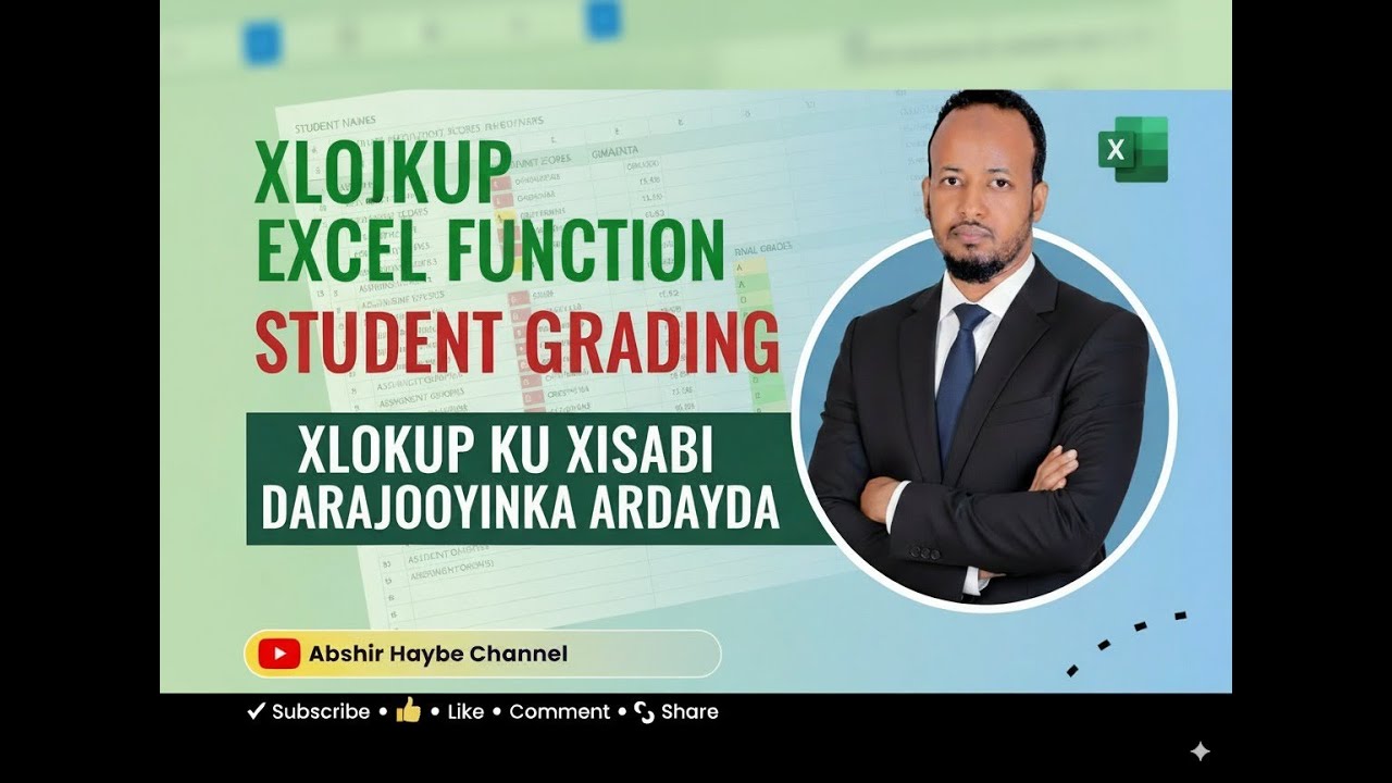 XLOOKUP KU XISAABI DARAJOOYINKA ARDAYDA