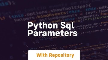 python sql parameters