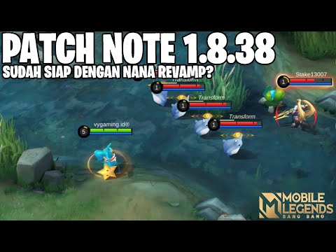 BRUNO NERF, TERIZLA NERF, GUINEVERE NERF, NANA BUFF - PATCH NOTE 1.8.38 MOBILE LEGENDS @VYGaming