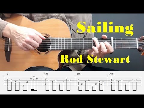 Sailing - Rod Stewart - Easy Fingerstyle guitar with tabs