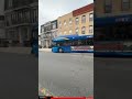 Only in NYC: MTA bus jumped the curb to bypass traffic at 15th Ave & 60th St.