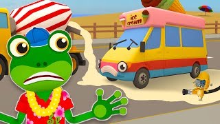 Gecko's Ice Cream Truck Meltdown | Gecko's Garage | Cartoon Trucks For Kids