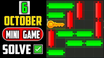 6 October 2024 Mini Game Key 100% Solved  Hamster Kombat Puzzle game For Today  Trick Work