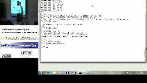 Help, libraries and functions in Python (Software Carpentry)