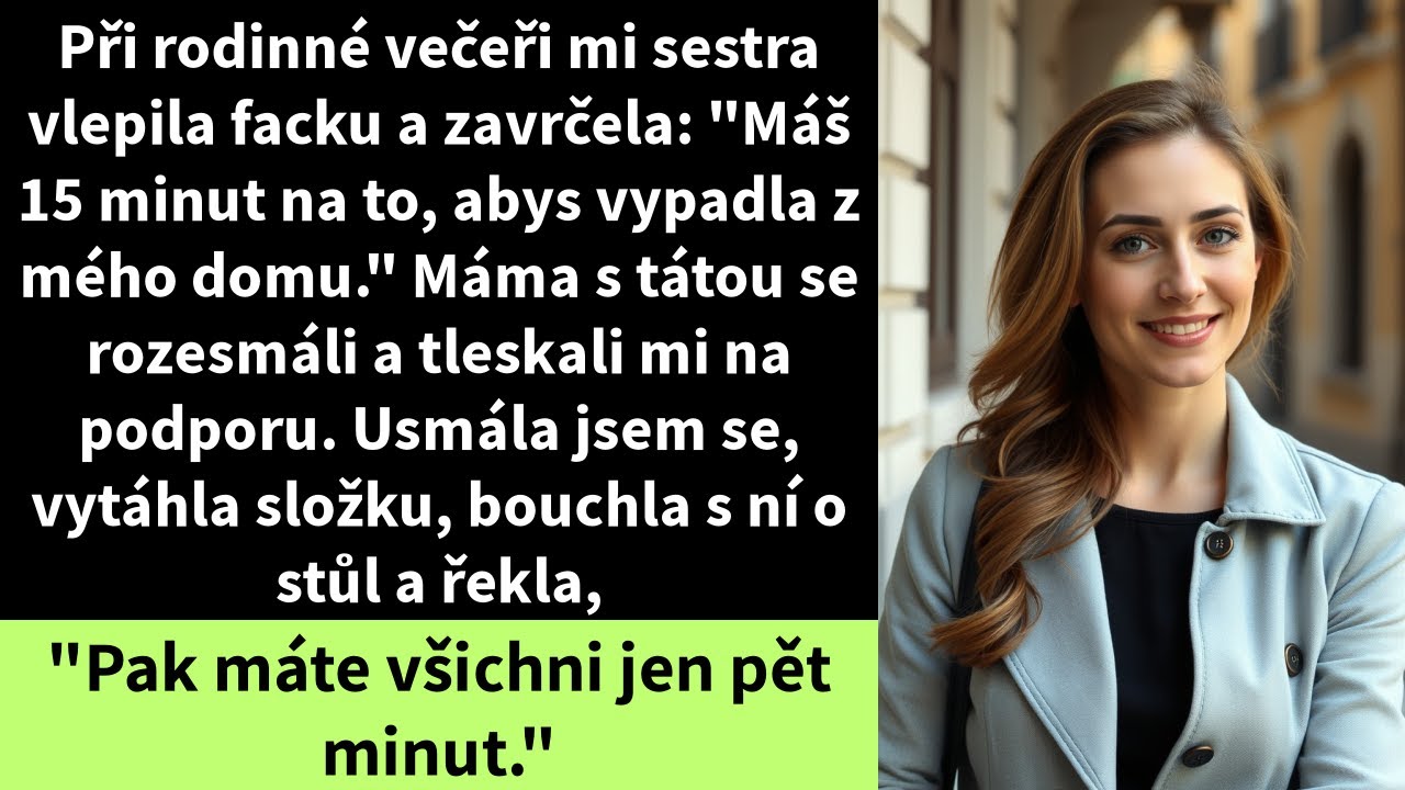 Při rodinné večeři mi sestra vlepila facku a zavrčela: 