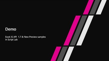 Excel JavaScript API Update