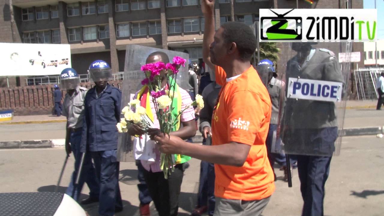 Zvorwadza And Dzamara Protest Right In Front Of Harare Police Central Youtube 