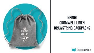 Printed Cromwell Linen Drawstring Backpacks