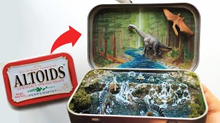 Pocket Diorama! Spinosaurus fishing in a resin waterfall.