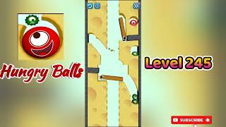 Hungry Balls Level 245 Walkthrough | Addictive Puzzle Challenge 🍽️⚽ | Go Answer