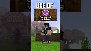 Use Of Curse Of Vanishing Enchantment In Minecraft shorts