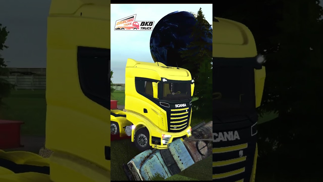 JCB DANCING TRUCK CARRYING EXCAVATOR AND TREE HOUSE #mudrunner #brainrot #anomali #truck #automobile