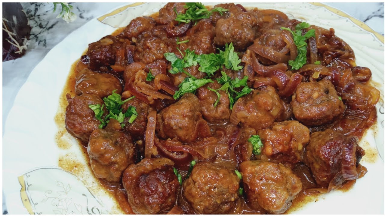 طريقه عمل الكفته بالبصل المكرمل رهيييبه 🥰