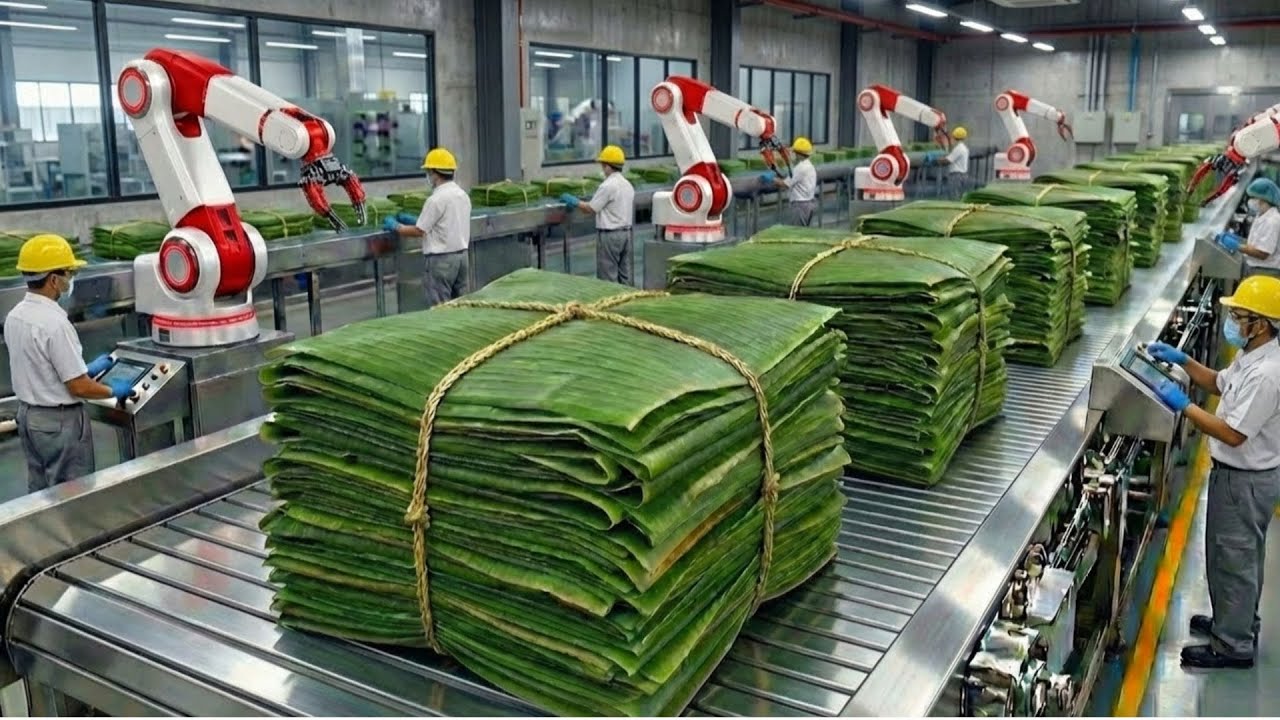 Industrial banana leaf manufacturing plant: environmentally friendly manufacturers and products.