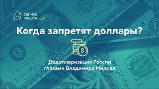 Когда запретят доллары? Дедолларизация России глазами Владимира Милова