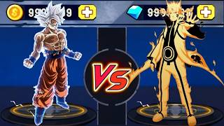 Stickman Warriors: Goku Ultra Instinct Vs Naruto Nins Tails Full Power Epic Fight! screenshot 4