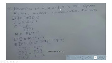 Dimensional analysis in MLT and FLT systems. Lecture 7