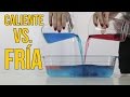 Esto es lo que ocurre cuando mezclas agua caliente con agua fría