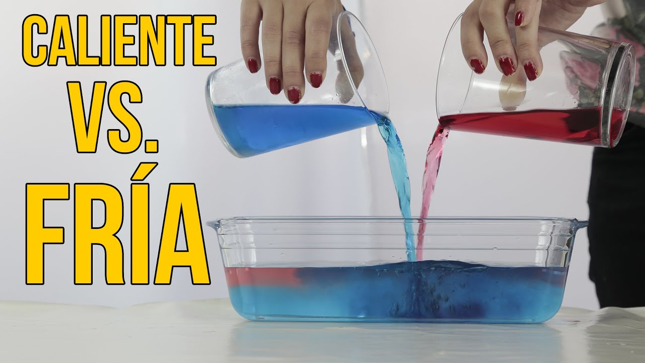 Resultado de imagen de experimento agua caliente fría