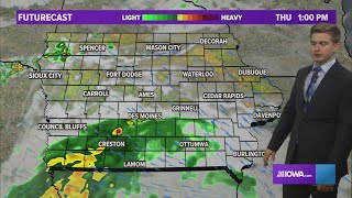 Iowa Weather Forecast: Showers return Thursday, storms possible late Friday