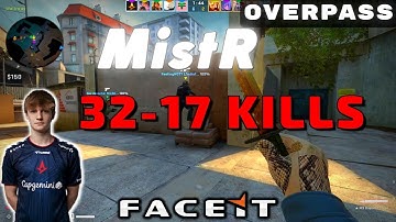 CSGO POV MistR (32-17) (Overpass) 𝙒𝙞𝙣 (16-10) / Faceit 24.10.2022