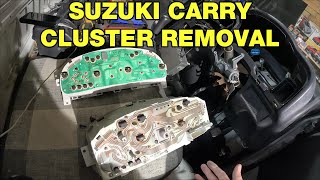 Suzuki Carry cluster removal to check fitment with Cappuccino cluster. Waiting for wiring.