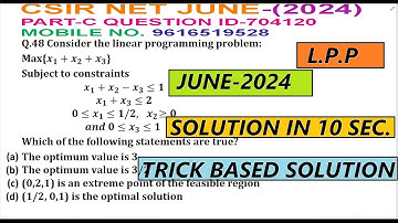 CSIR NET JUNE 2024 LPP PART C QUESTION ID-704120 SOLUTION|CSIR NET JUNE 2024 LPP P.Y.Q SOLUTION|