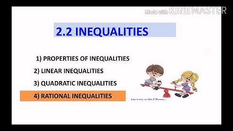 2.2 Rational inequalities