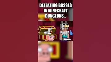 Defeating bosses in Minecraft Dungeons... #minecraft #shorts #minecraftdungeons