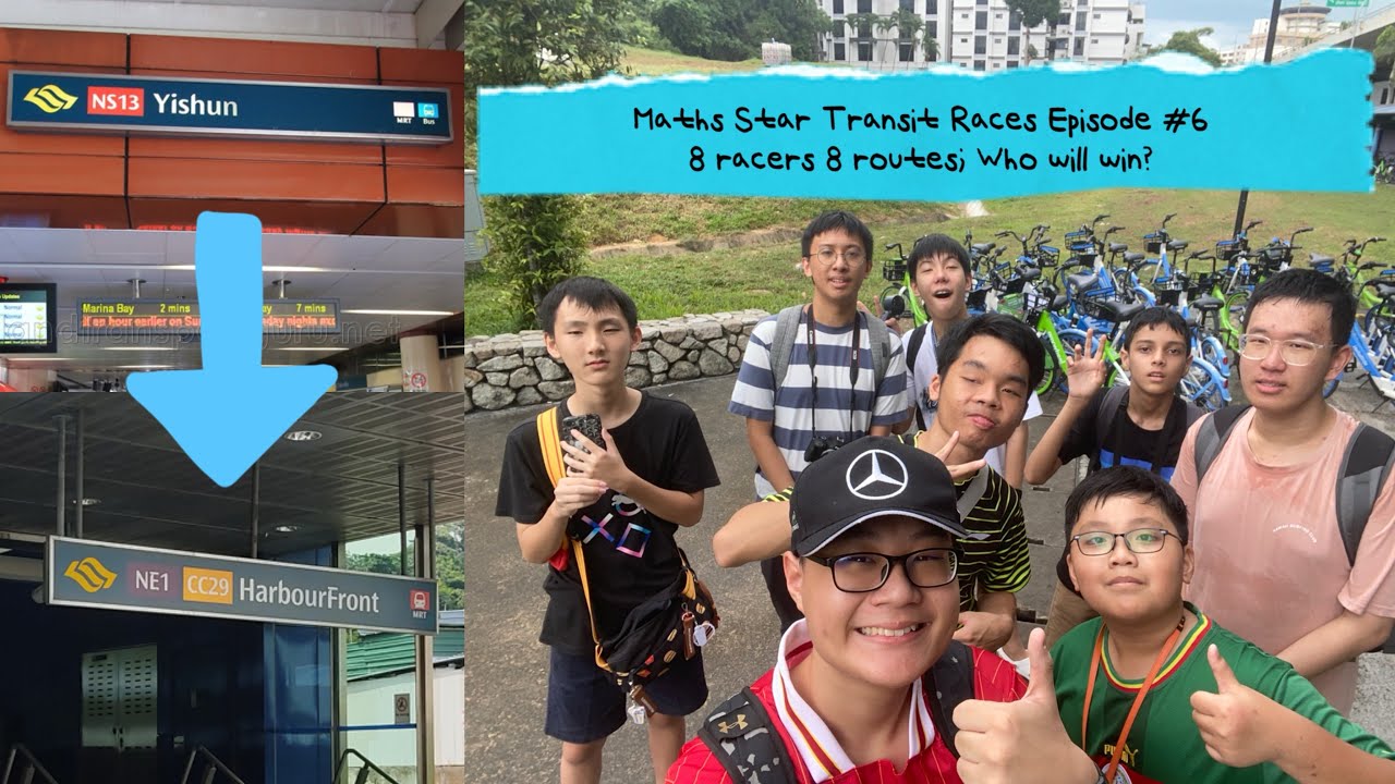 Maths Star Transit Races Ep.6: NS13 Yishun → NE1/CC29 HarbourFront [8 racers/IB: @nicholasssho]