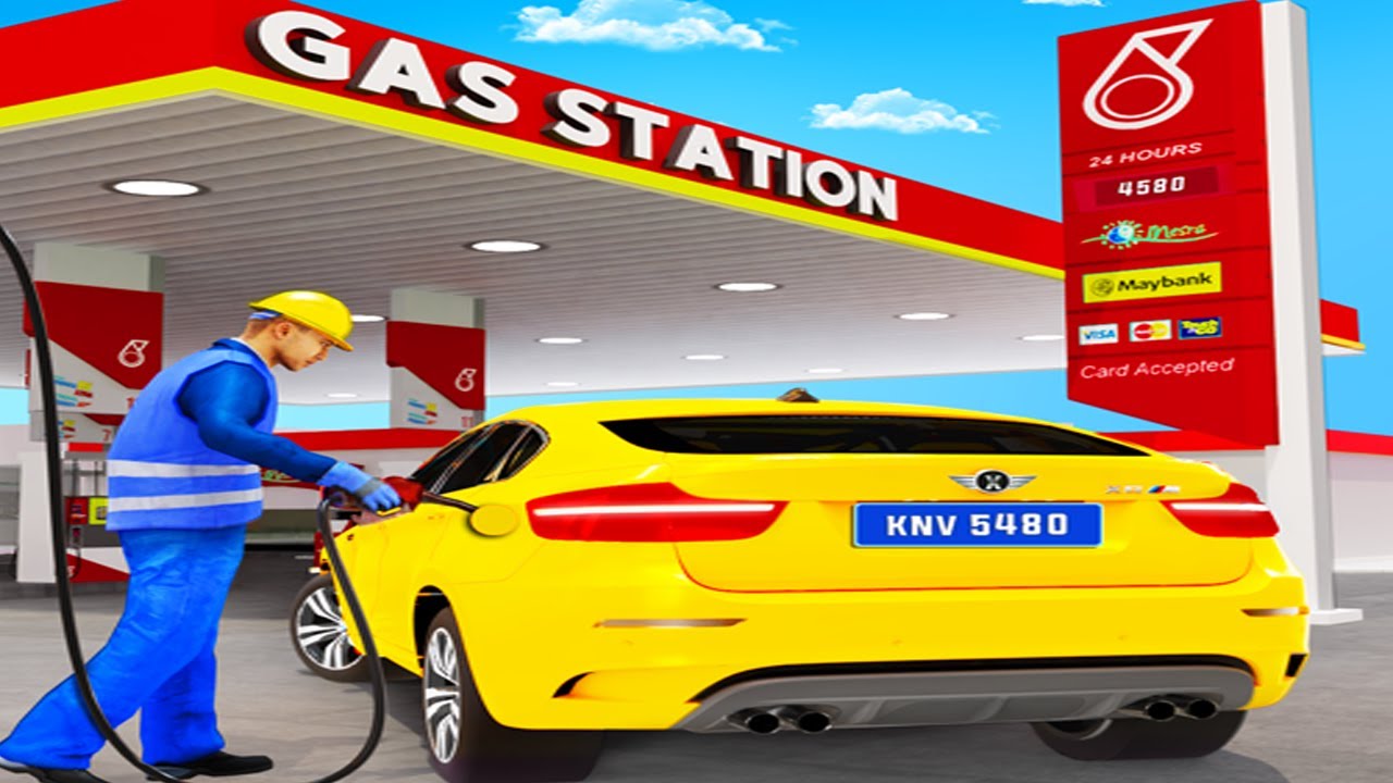 Gas Station And Car Wash Service Gas Station Car Driving Simulator