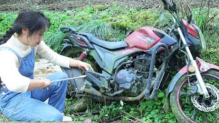 💡Genius Girl Fixes 150kg Moss-Covered Bike in Days!|Linguoer