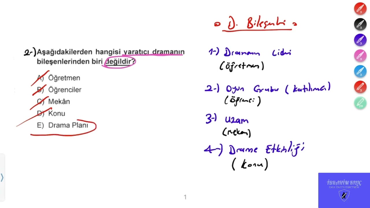Erken Çocukluk Döneminde Drama Eğitimi Dersi Soru Çözümü