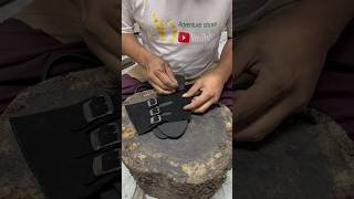 llthree buckles shoes handmade #shoe #handmade #home #craft #leather #making