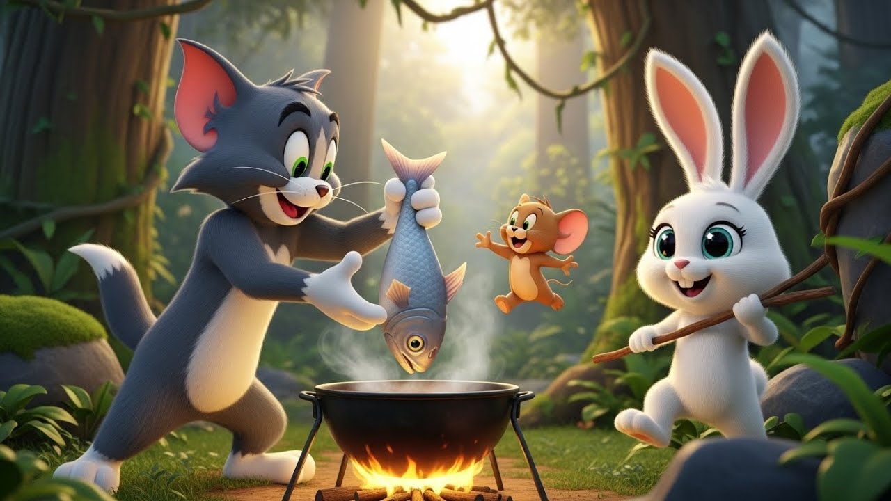 Tom Jerry Baby Rabbit When Tom & Jerry & a Bunny Cooked Hope in the Jungle - YouTube