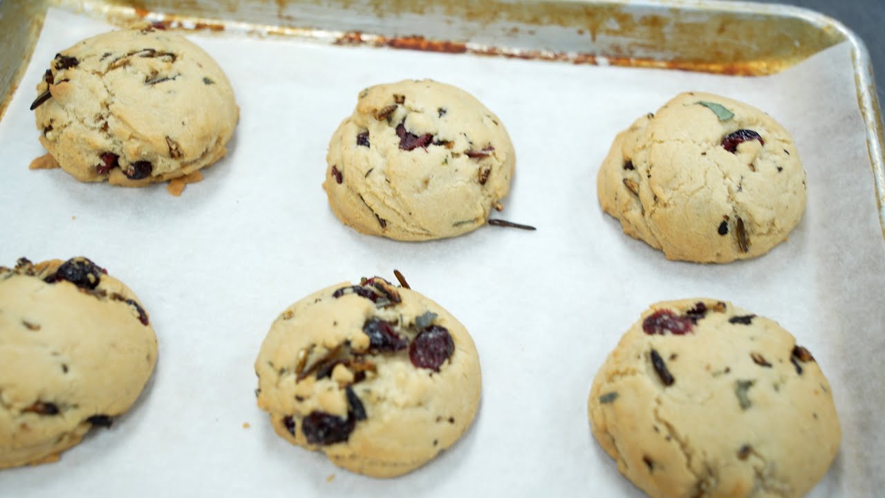 Cranberry, Sage and Puffed Wild Rice Cookies YouTube