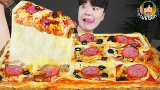ENG SUB) ASMR MUKBANG FIRE Noodle & HOT DOG & CHEESE PIZZA & Tteokbokki EATING SOUND ! (BULDAK)