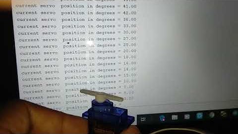Servo position feedback system with arduino
