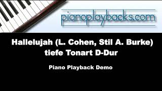 Hallelujah (Leonard Cohen/ Stil Alexandra Burke Cover) Playback Instrumental Demo tiefes D-Dur