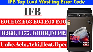 IFB top load & Front Load Washing Machine All Error Code Repair kaise kiya jata he