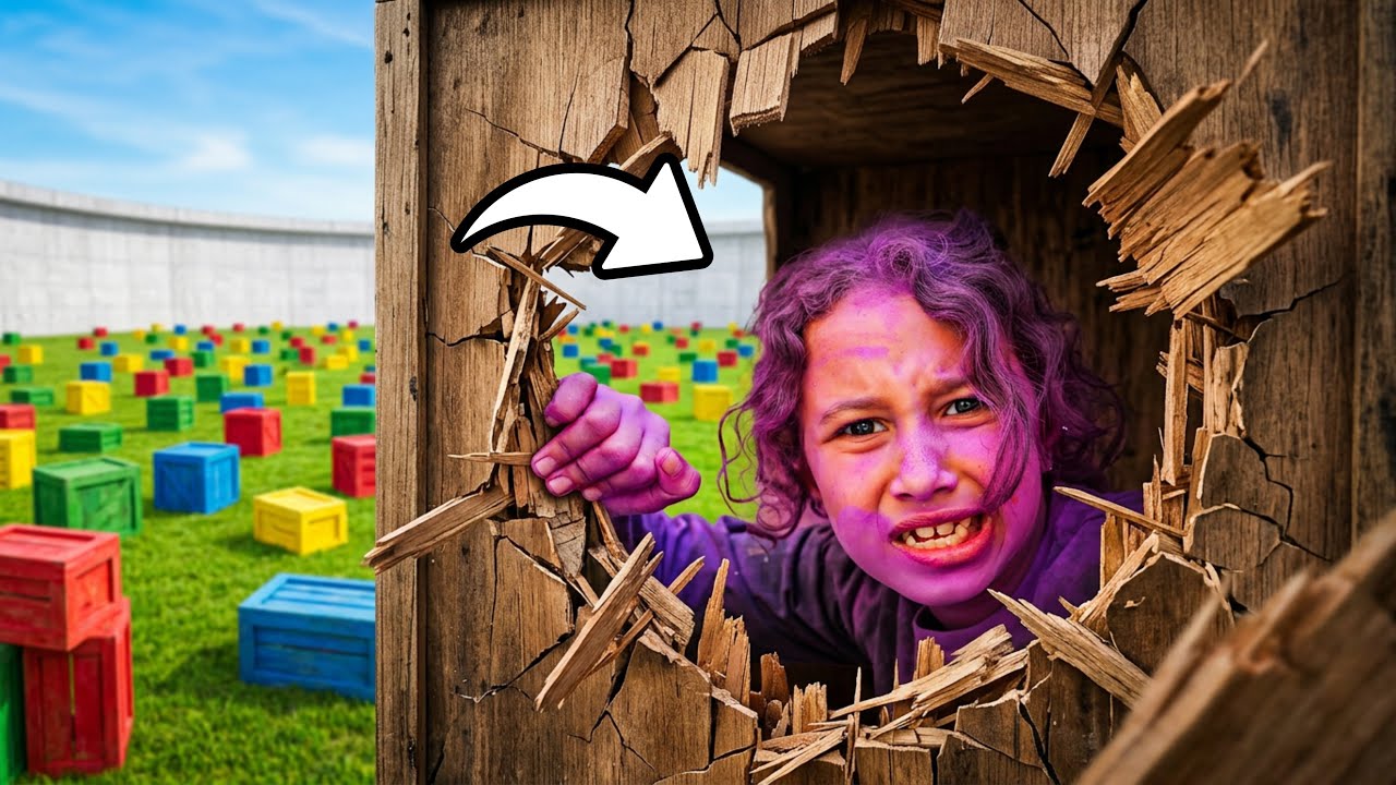 تحدي اخر شخص يخرج من صناديق الخشب يربج - فريق x و فريق اسد 