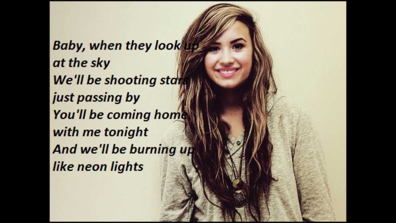 demi lovatoneon lights lyrics YouTube