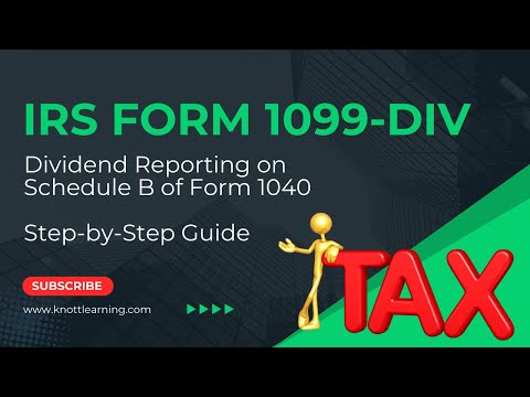 IRS فارم 1099-DIV فارم 1040 ٹیکس ریٹرن پر رپورٹنگ