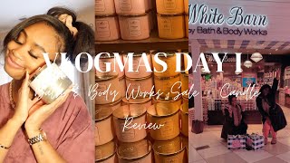 Vlogmas Day 1| Bath \& Body Works Candle Day Sale 2022 Haul + Candle Review