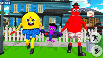 Sponge Family Neighbor 4 Part 1 (Level 1,2,3,4,5) Android Gameplay