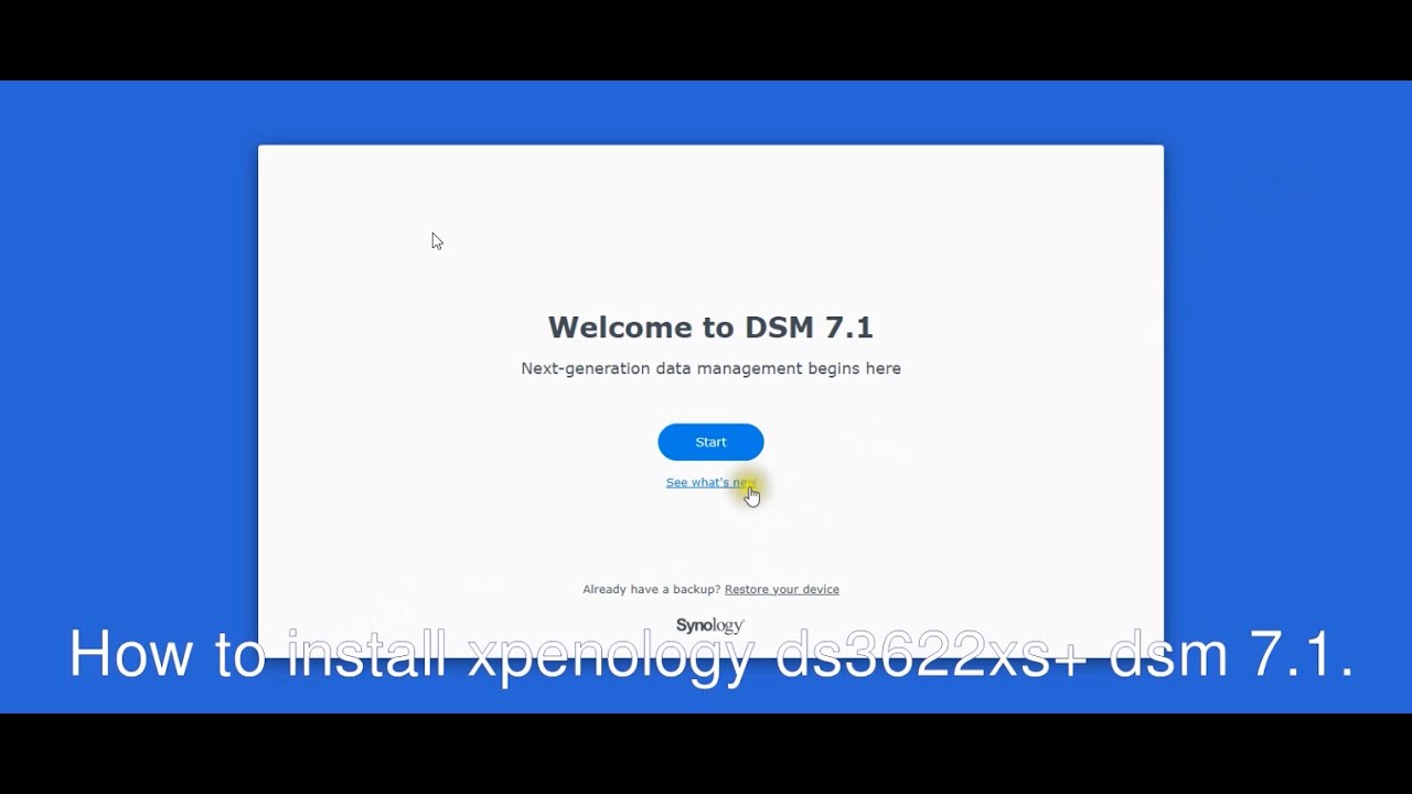 How to install xpenology DSM 7.1 on ds3622xs+ in VMware Workstation ...