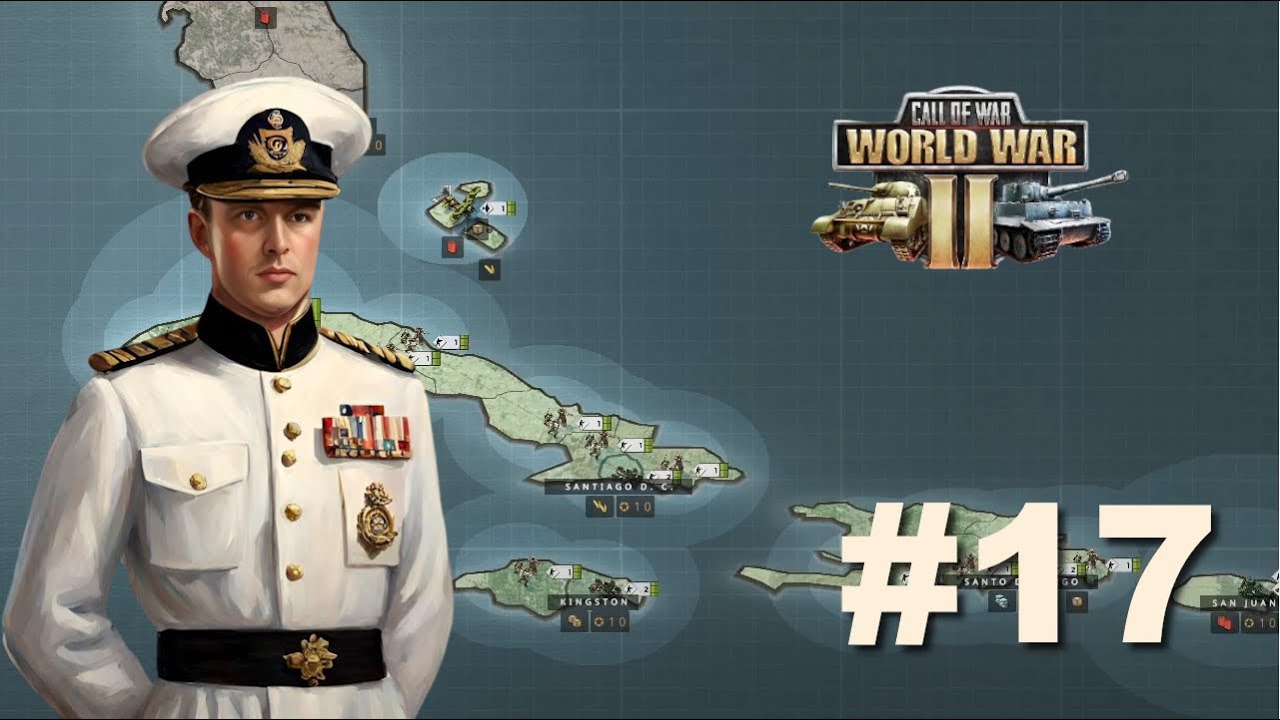 Call of War - 100er-Karte Karibik #17 - verzweifelte Verteidigung