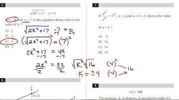 2019 SAT Practice Test 2 - Math No Calculator #1 - 10